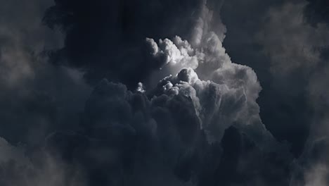 4k thunderstorms moving in the dark cumulonimbus clouds