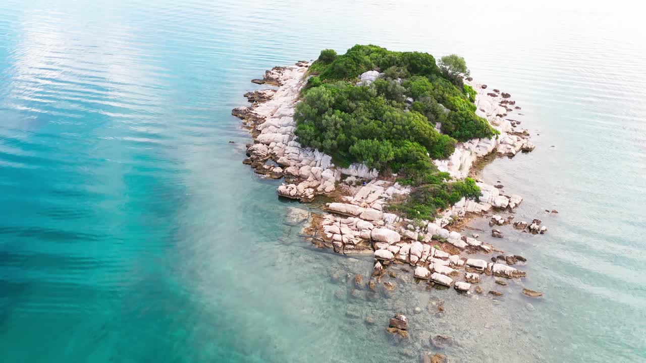 Marvelous aerial view on Croatian sea landscape and Mediterranean coastline