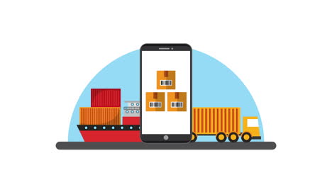 logistic service app in smartphone