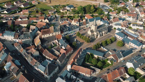 aerial view of a charming french village