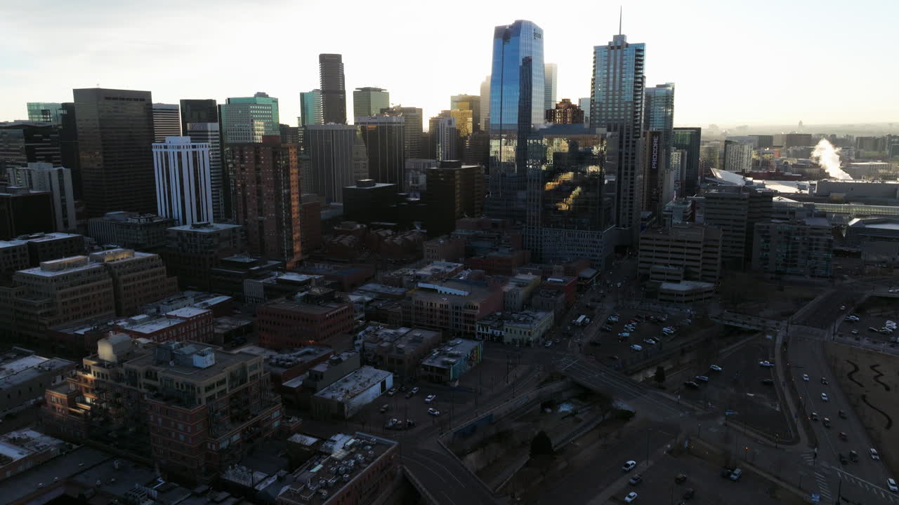 Denver seen from above in morning stillness