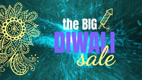 big diwali sale text against digitally generated background 4k