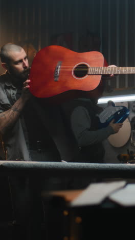 guitar repair in a workshop