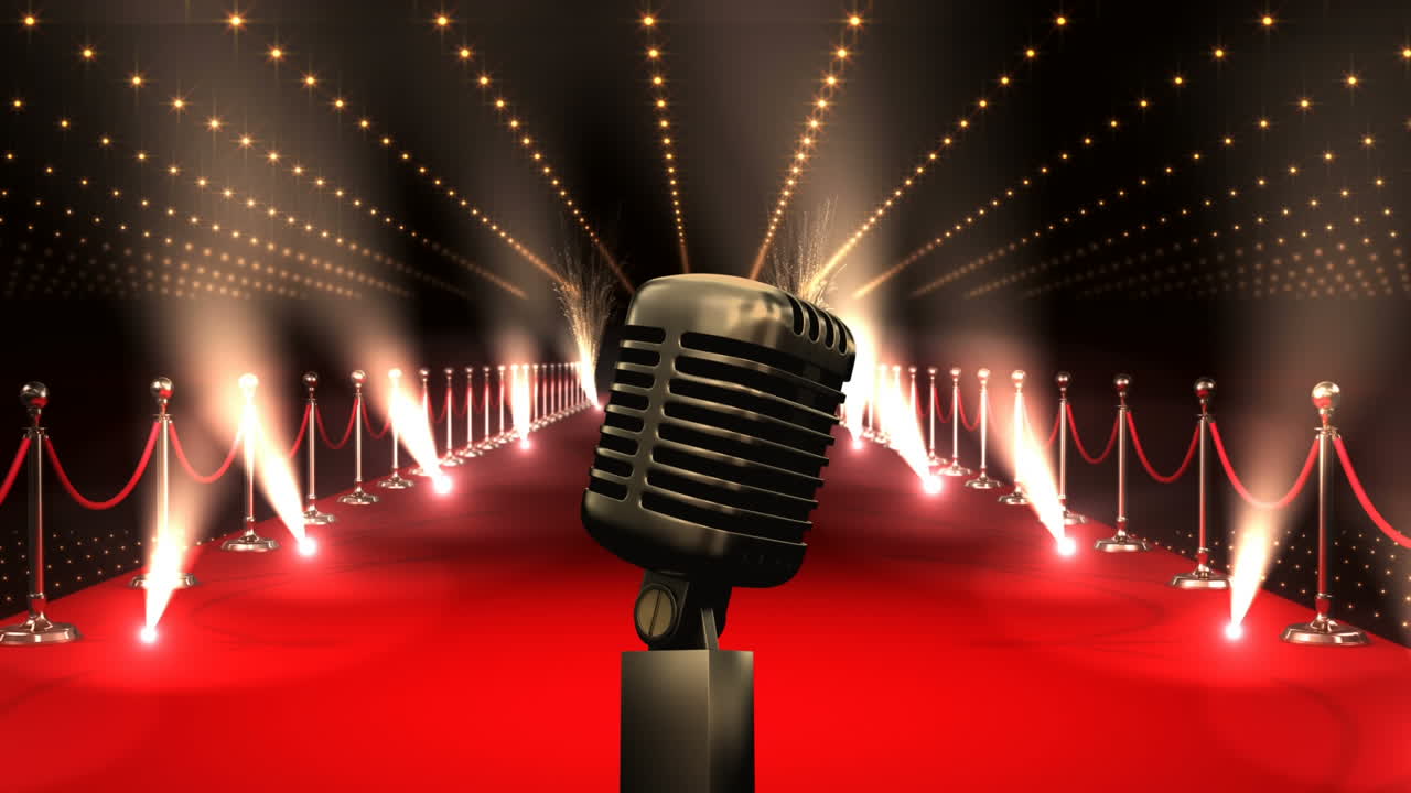 미국  ⁇ 발 비디오와 함께 레드 카 ⁇ 에 마이크