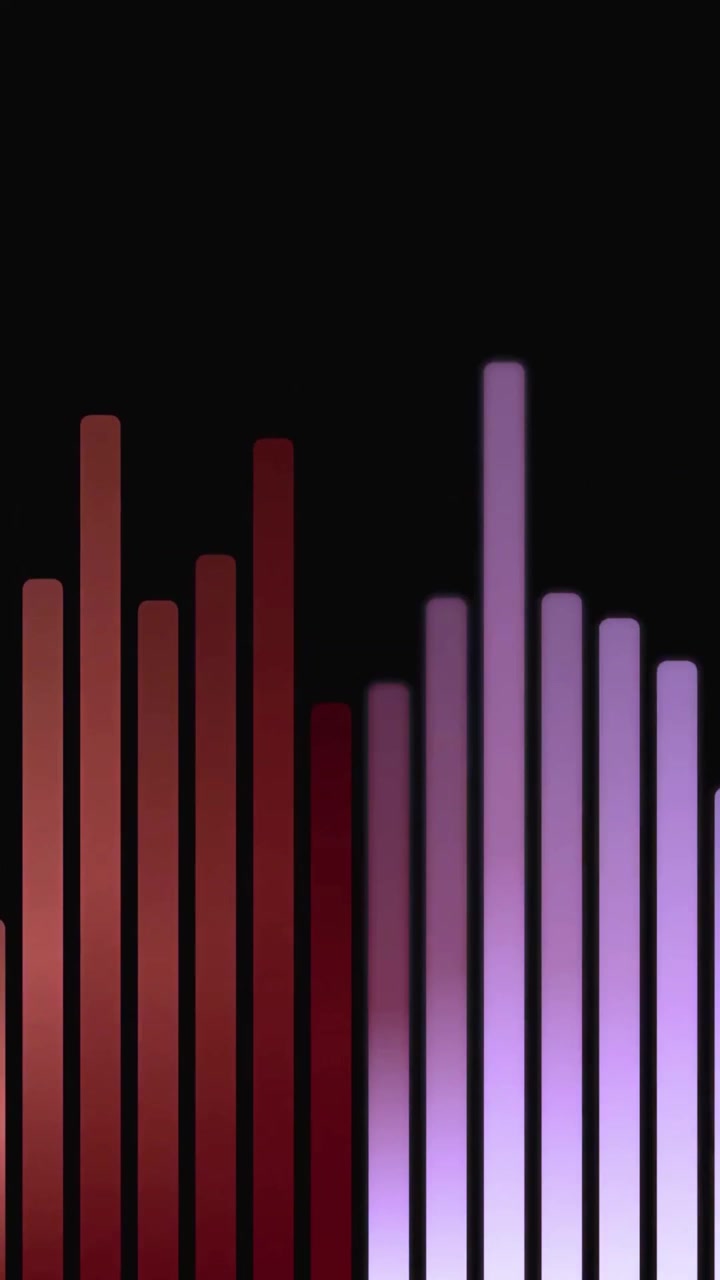 Colorful Audio Equalizer Bars Pulsating on Black Background
