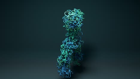 cromosomi, cromosomi x in rotazione animazione 4k