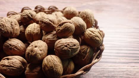 close-up of a bowl of walnuts