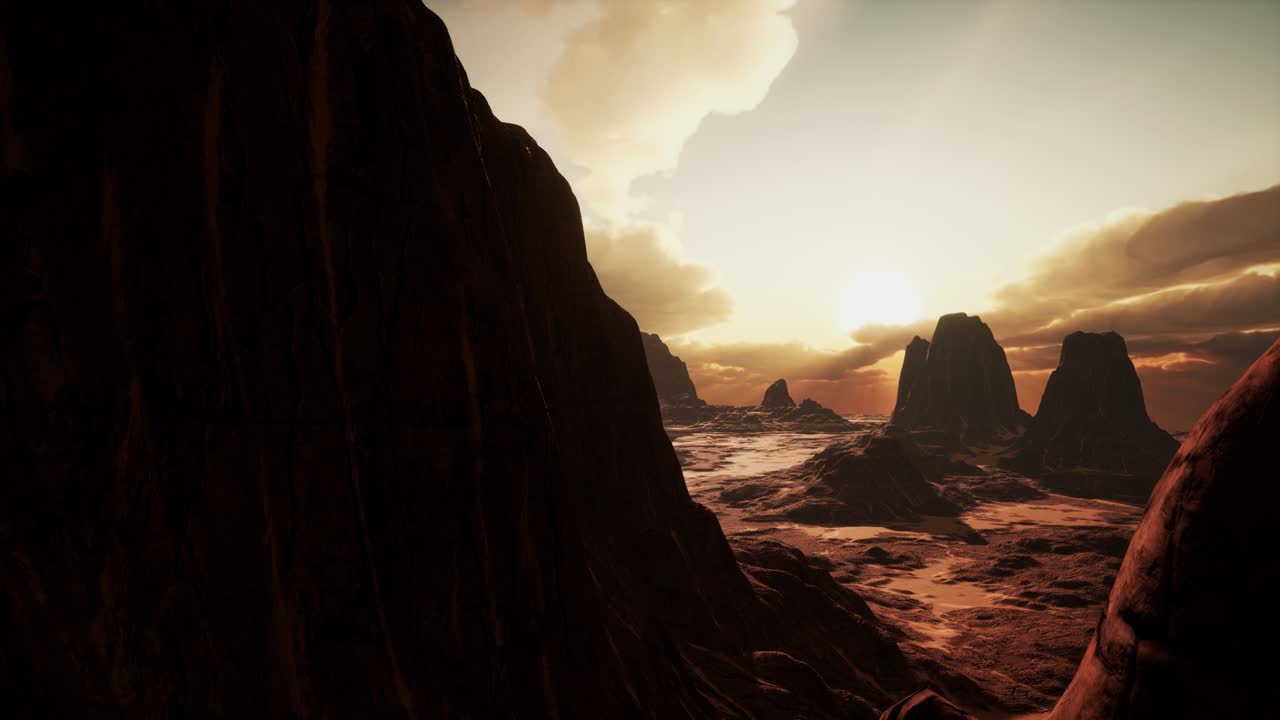 increíbles formaciones de piedra arenisca en el famoso atardecer en el valle del monumento