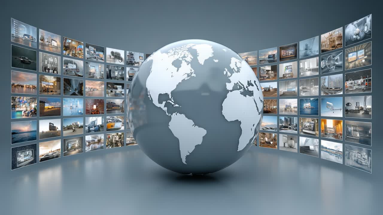 A Global Perspective: An Interactive Display of Images from Around the World Showcasing Diverse Scenes and Environments Represented on a Digital Globe