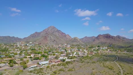 drone footage of the phoenix mountain preserve in arizona