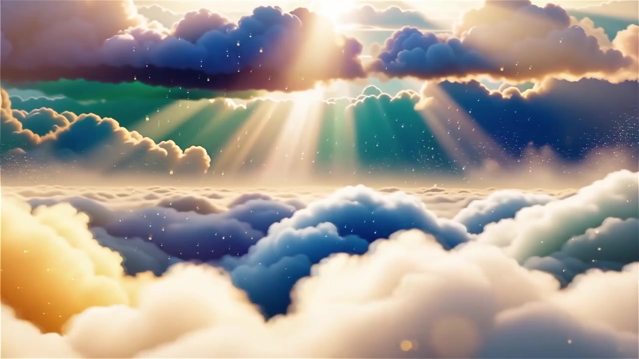 Christian Heavenly Light Worship Background