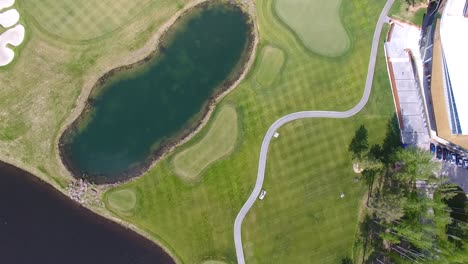 aerial view of a beautiful golf course