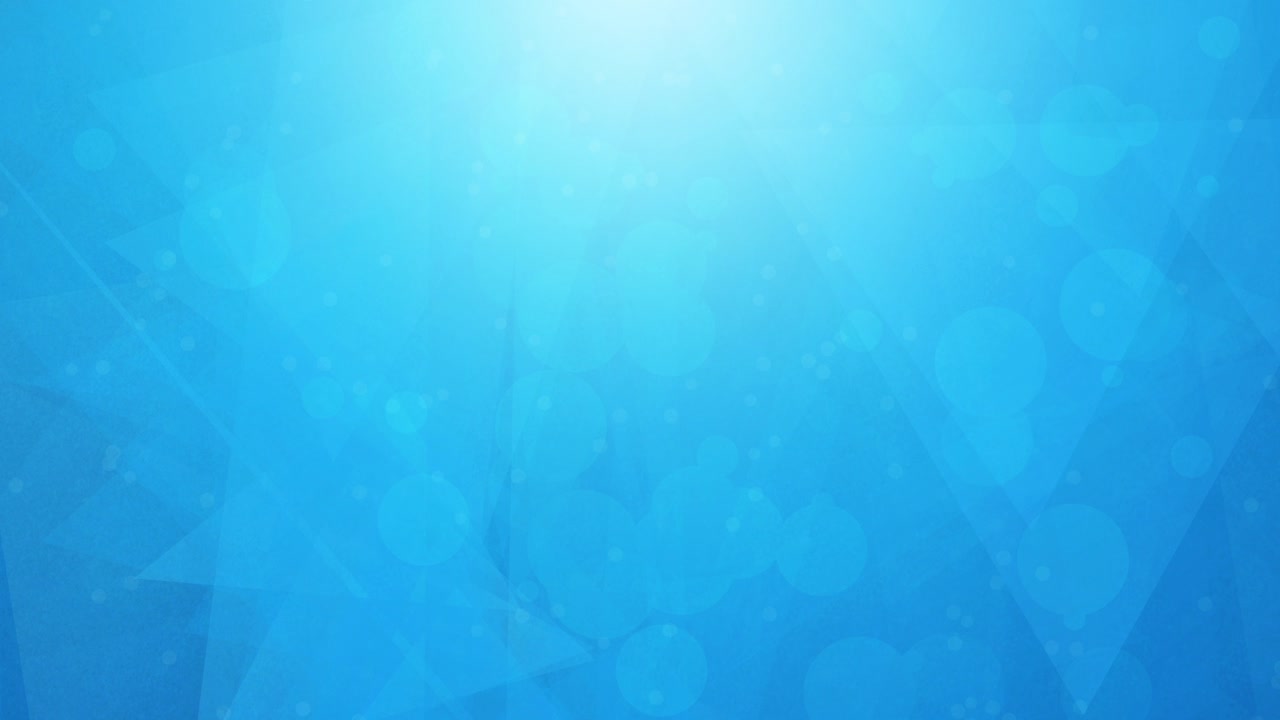 Abstract blue background with geometric forms: triangles and circles, 4k video backdrop