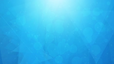 fondo azul abstracto con formas geométricas: triángulos y círculos, telón de fondo de video 4k