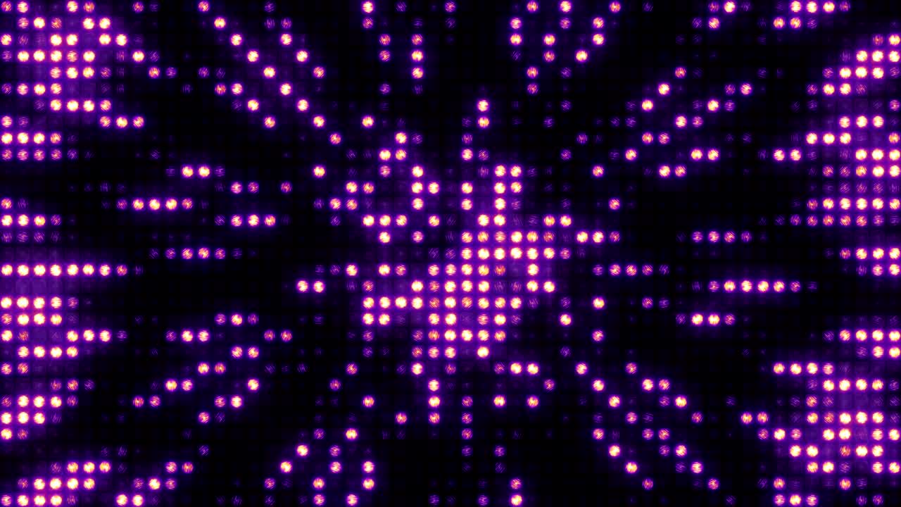 Un motivo iridescente su un'enorme parete di luce