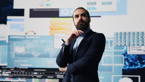businessman thinking about a new solution to increase funding