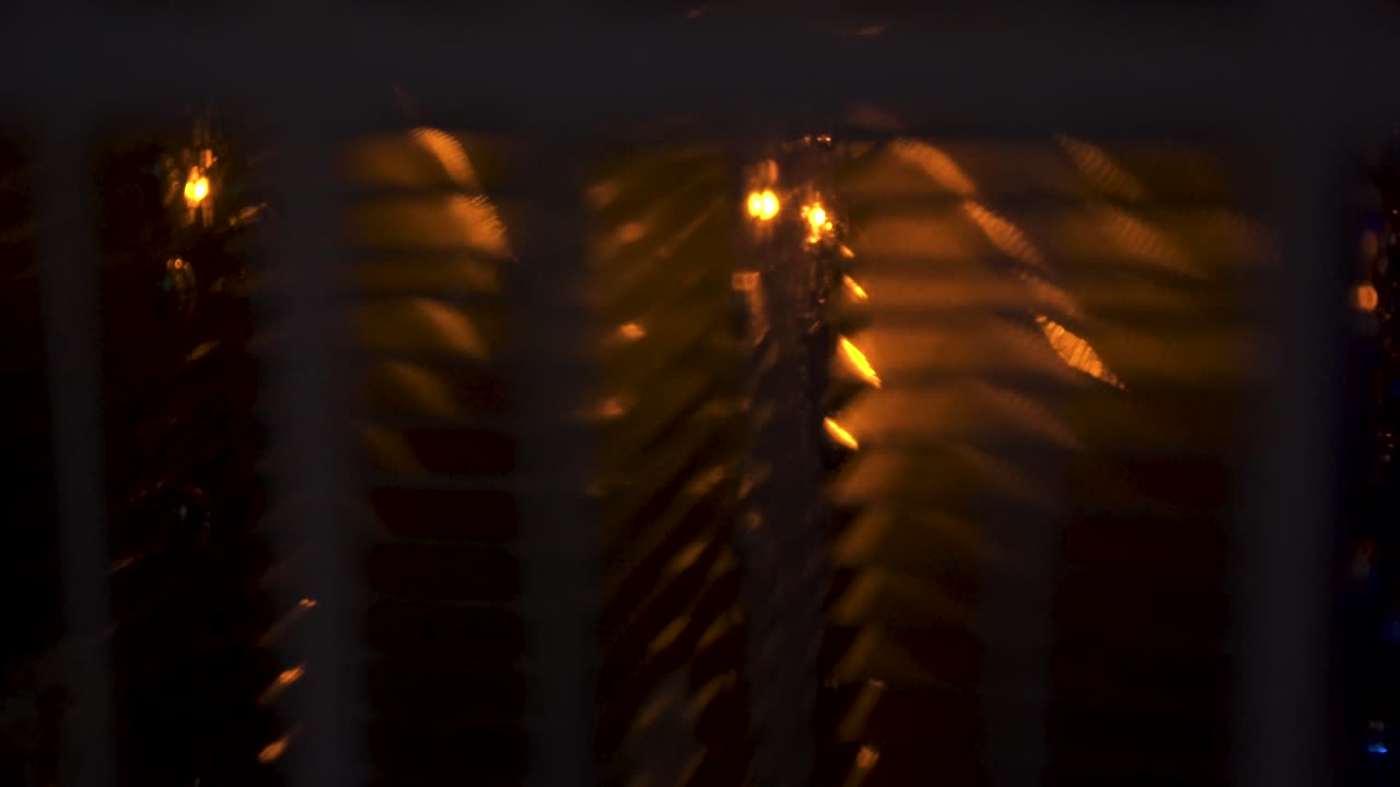 интерьер стойки сервера ночью