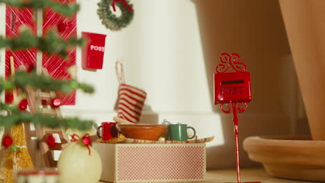 nordic elf rissengrød scene with christmas decor, a festive tradition