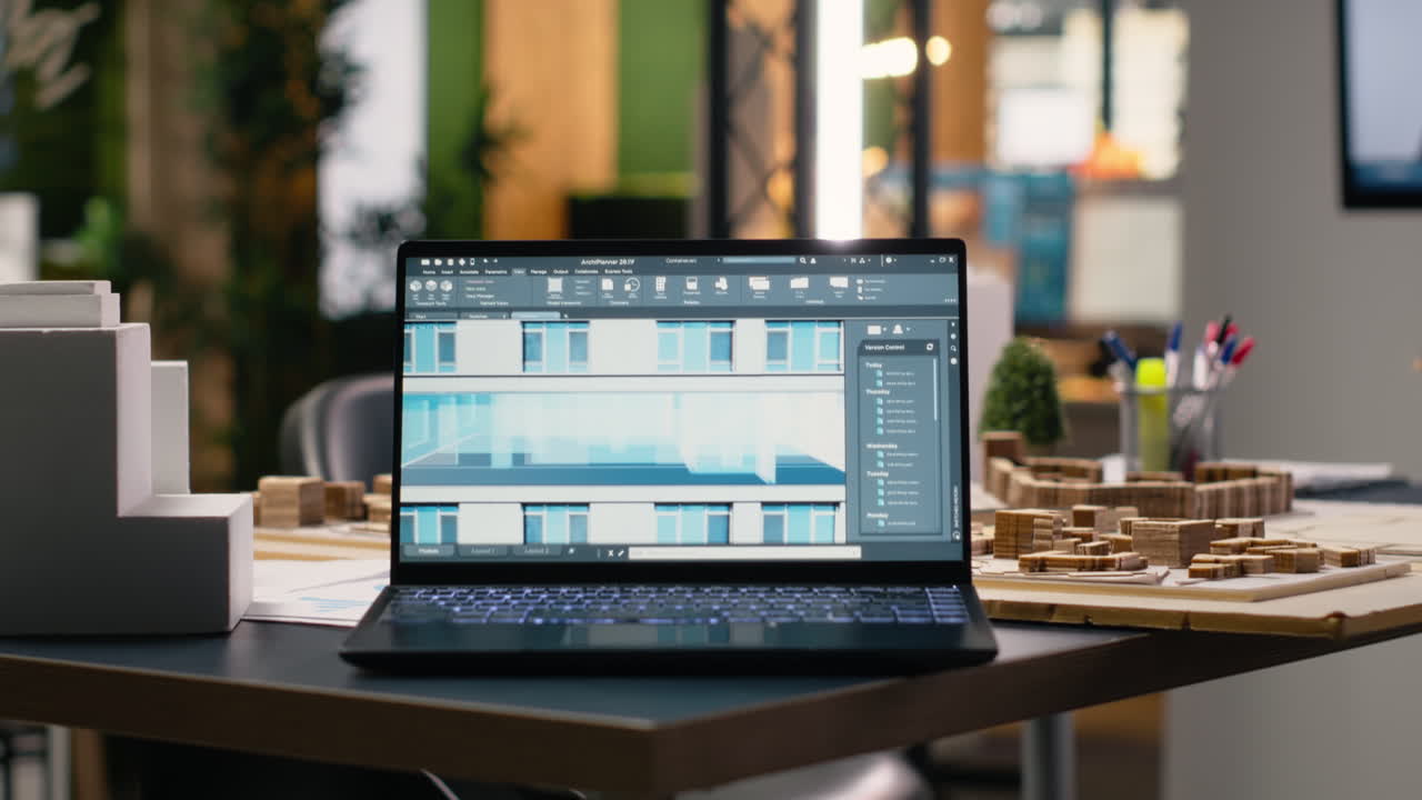 Vertical Video Development workspace with empty desks ready for property investment strategies