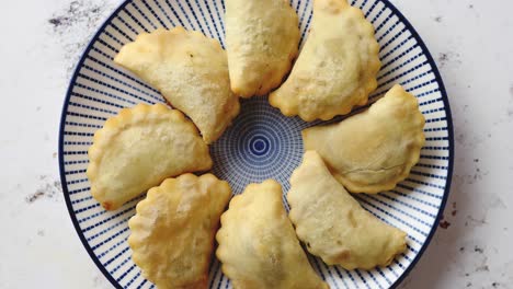 hot and tasty deep fried polish dumplings with meat filling