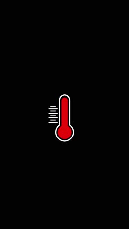 temperature on thermometer rises animation indicator wheatear icon thermometer temperature animation