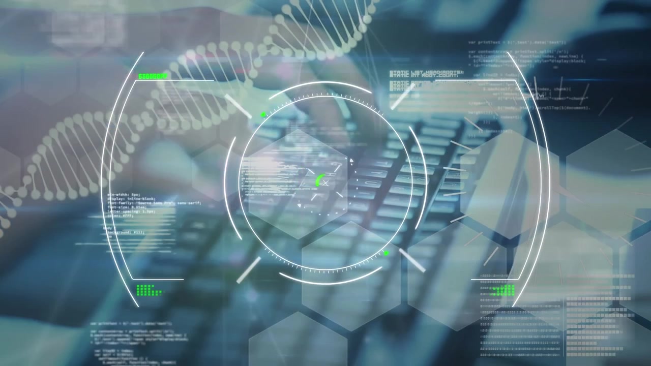 This animation depicts a glowing network of connections against a green background