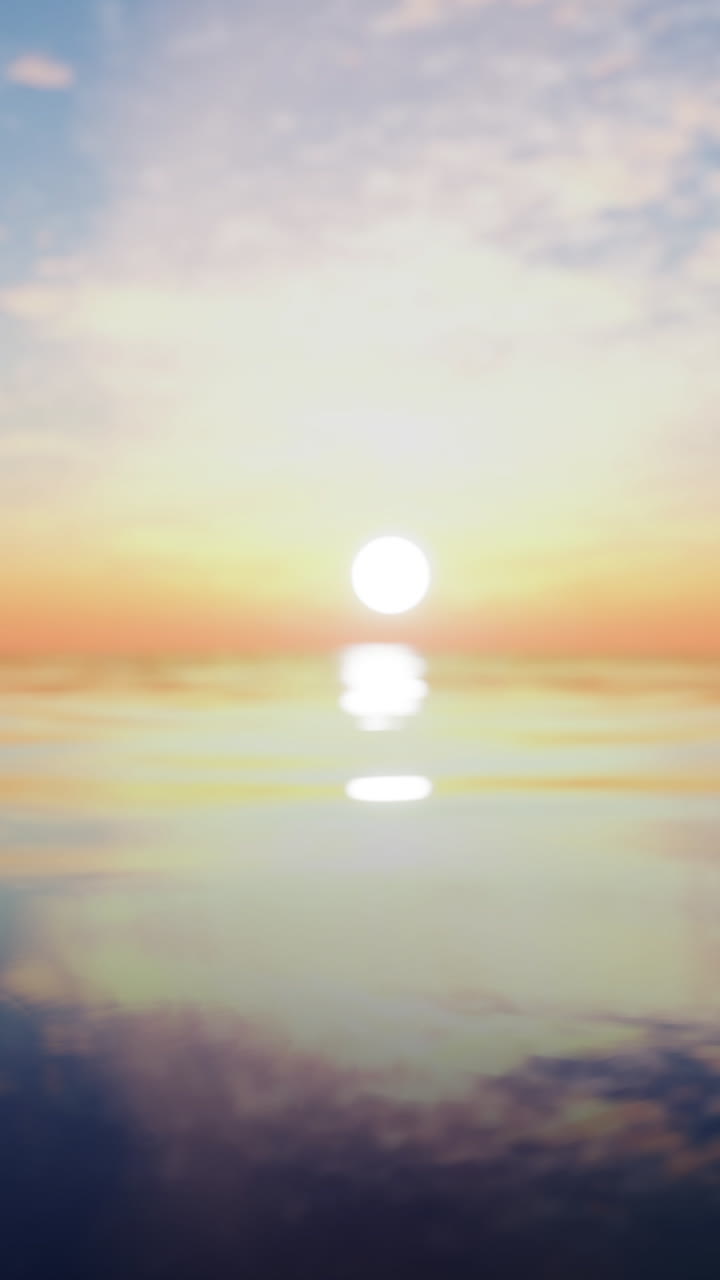 바다 위의 아름다운 일몰