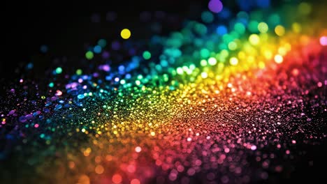 Rainbow Glitter Bokeh Background