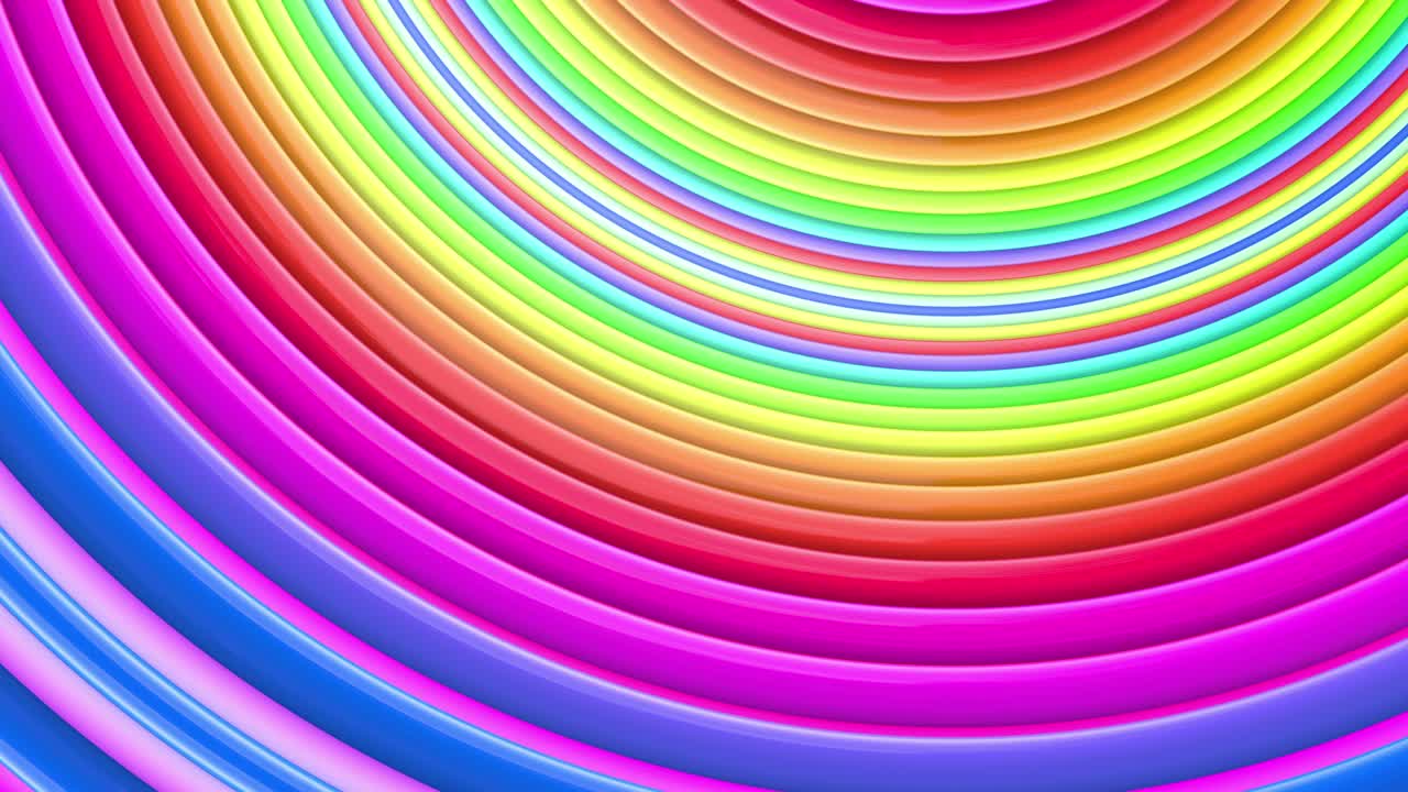 las rayas multicolores del arco iris se mueven cíclicamente.