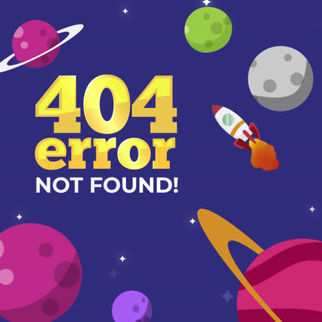 404 error page - space theme