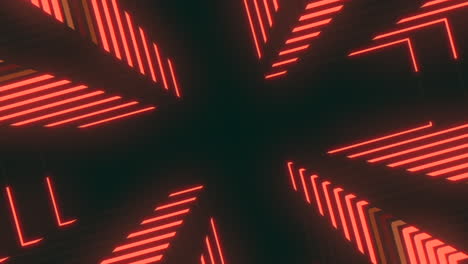 red neon lines in crosses on black gradient