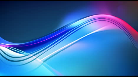 animation of blue neon shapes moving on black background