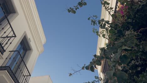 Un-Suburbio-Tranquilo-Con-Paredes-Blancas-Y-Hermosos-Balcones