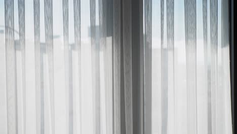 window with sheer curtains