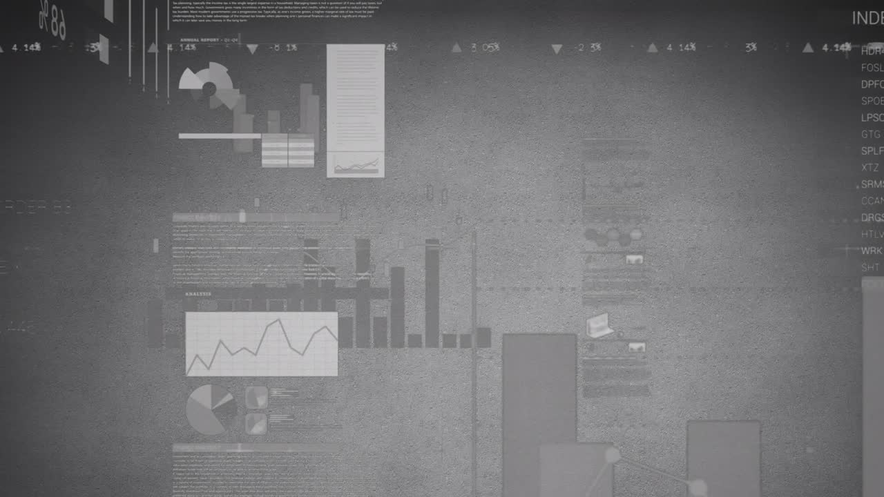 Animation of statistics and financial data processing over grid