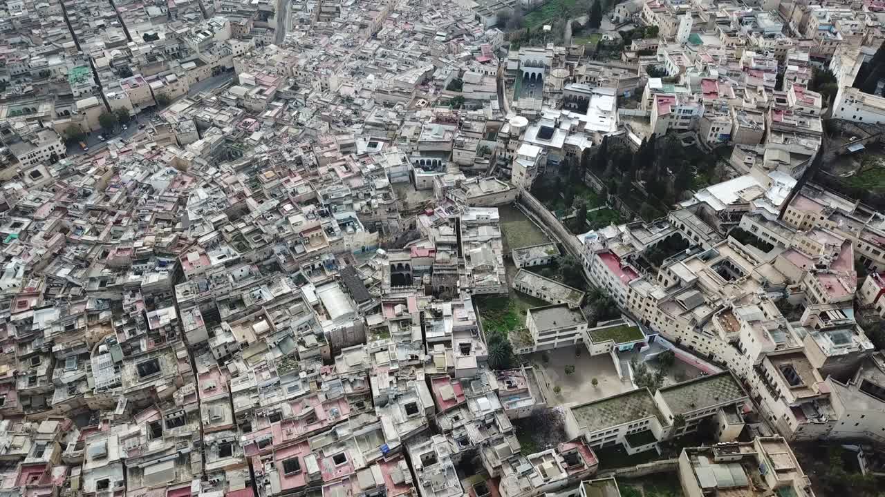 Veduta aerea della vecchia Medina a Fes, Marocco