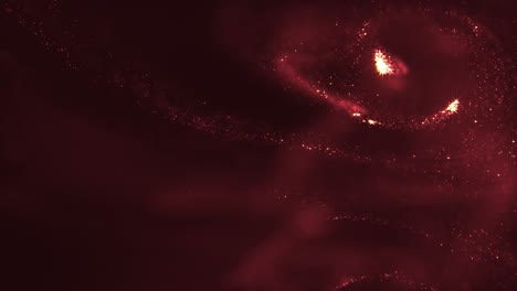 red glowing particles abstract background