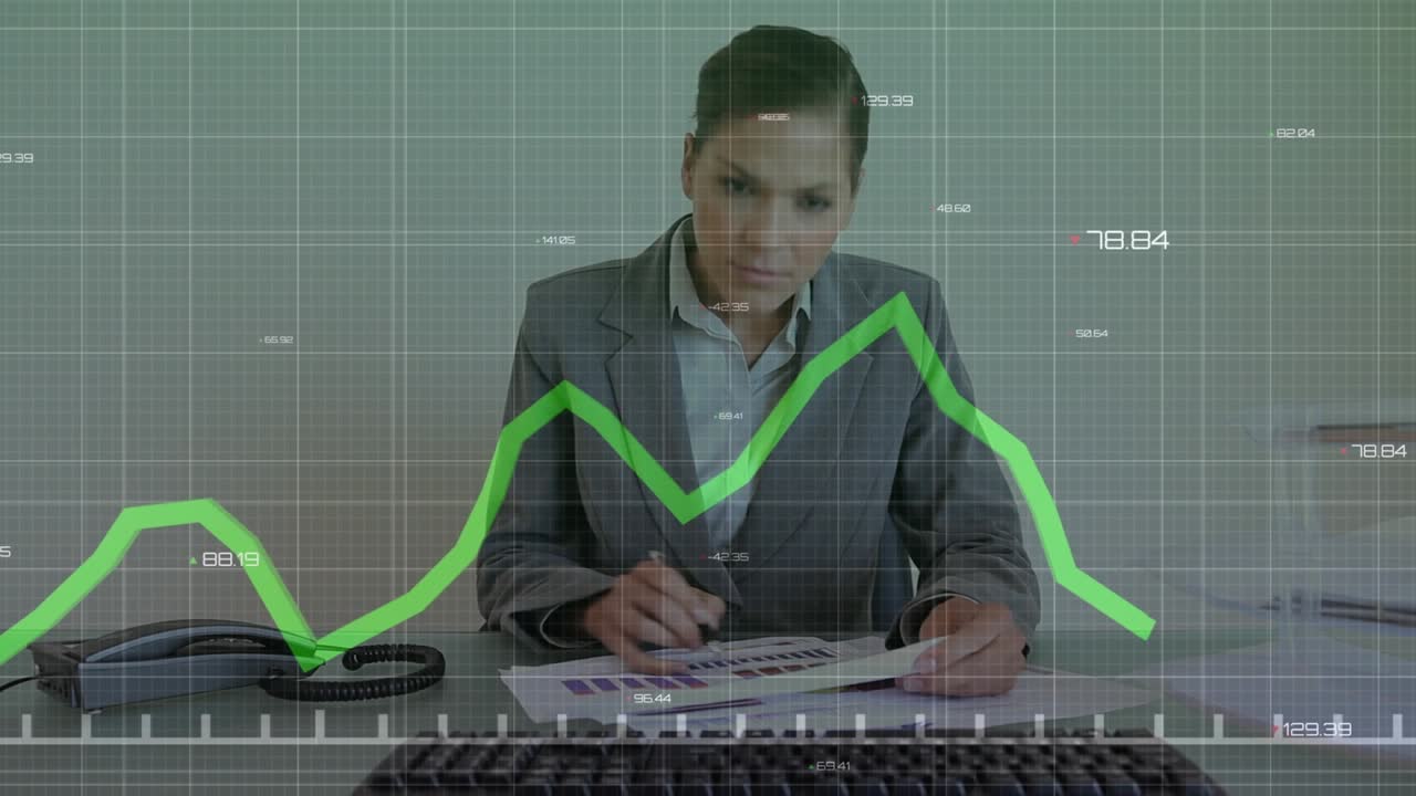 Animação de processamento de dados em rede de conexões