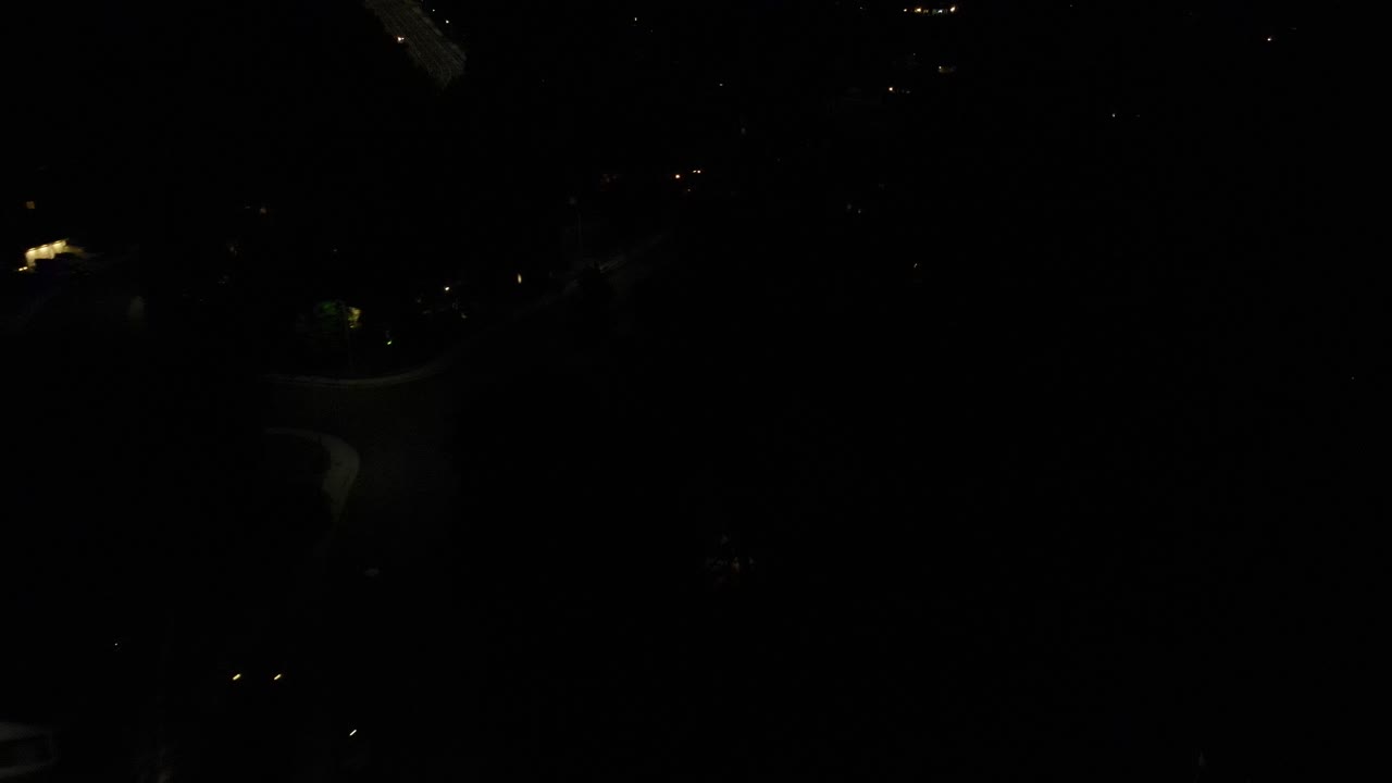 밤에 주거 지역의 조감도