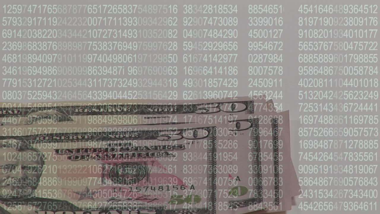 테이블 위에서 돈을 세는 것