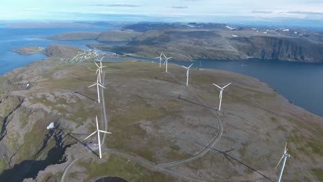 Windmills-for-electric-power-production-Havoygavelen-windmill-park-Norway