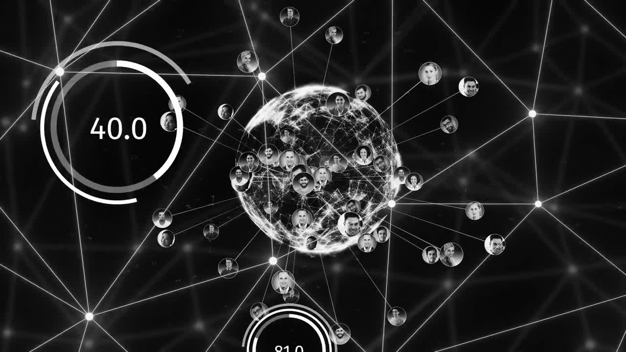 사진의 애니메이션, 연결 네트워크와 함께 지구