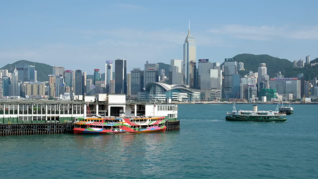 el puerto de victoria y el horizonte de la isla de hong kong
