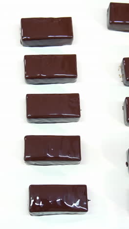 arranged chocolate pieces