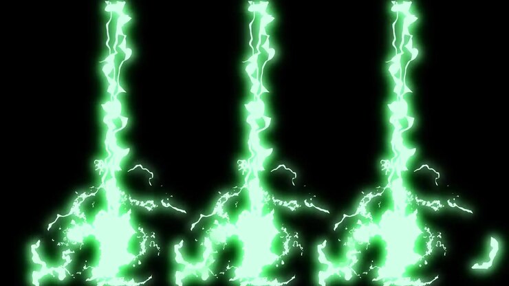 Animazione energia fulmini e tuoni grafica in movimento