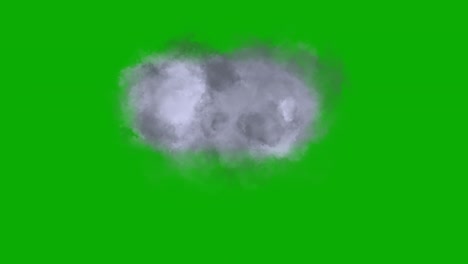 gráficos de movimiento de nubes oscuras con fondo de pantalla verde
