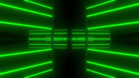 túnel verde de neón abstracto