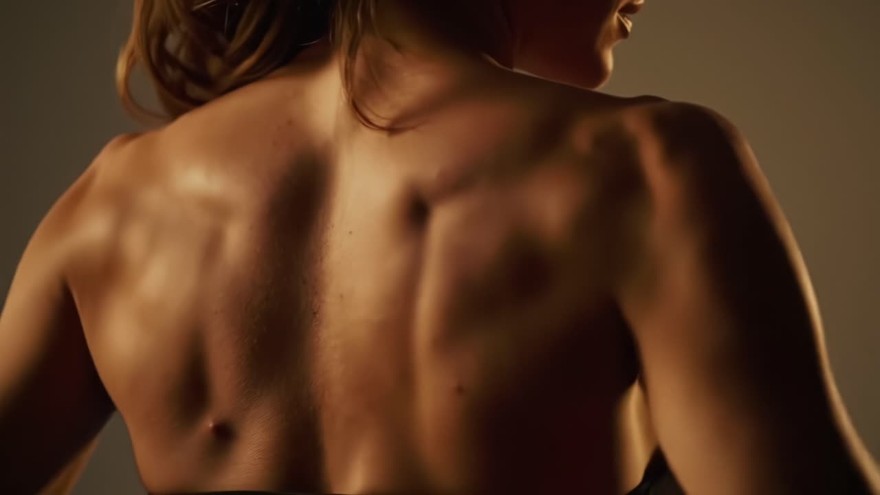 A Captivating Study of the Human Back: Exploring the Intricate Details and Shapes in a Beautifully Lit Portrait