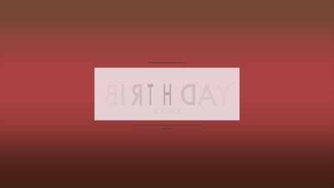feliz cumpleaños texto en la moda gradiente rojo