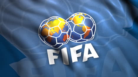 fifa logo on a flag